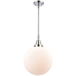 Beacon 447 Pendant - Polished Chrome / Matte White