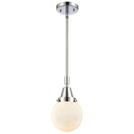 Beacon 447 Pendant - Polished Chrome / Matte White