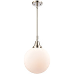 Beacon 447 Pendant - Polished Nickel / Matte White