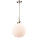 Beacon 447 Pendant - Polished Nickel / Matte White