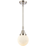 Beacon 447 Pendant - Polished Nickel / Matte White