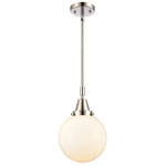 Beacon 447 Pendant - Polished Nickel / Matte White