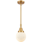 Beacon 447 Pendant - Satin Gold / Matte White