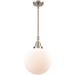 Beacon 447 Pendant - Satin Nickel / Matte White