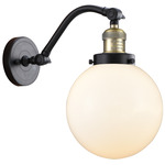 Beacon 515 Wall Sconce - Black / Antique Brass / Matte White