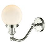 Beacon 515 Wall Sconce - Polished Nickel / Matte White