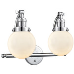 Beacon 515 Bathroom Vanity Light - Polished Chrome / Matte White