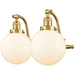 Beacon 515 Bathroom Vanity Light - Satin Gold / Matte White