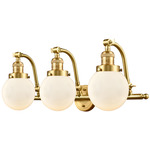 Beacon 515 Bathroom Vanity Light - Satin Gold / Matte White