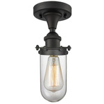 Kingsbury 516 Ceiling Light Fixture - Matte Black / Clear