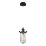 Kingsbury 516 Pendant - Matte Black / Clear