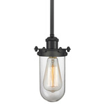 Kingsbury 516 Stem Pendant - Matte Black / Clear