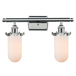 Kingsbury 516 Bathroom Vanity Light - Polished Chrome / Matte White