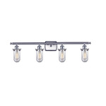 Kingsbury 516 Bathroom Vanity Light - Brushed Satin Nickel / Clear