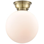 Beacon 623 Ceiling Light Fixture - Brushed Brass / Matte White