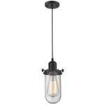 Centri 900 Clear Pendant - Matte Black / Clear