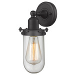 Centri 900 Clear Wall Sconce - Matte Black / Clear