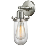 Centri 900 Clear Wall Sconce - Brushed Satin Nickel / Clear