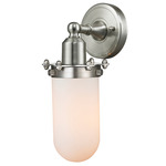 Centri 900 Wall Sconce - Brushed Satin Nickel / Matte White