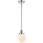 Beacon 916 Pendant - Polished Nickel / Matte White