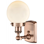 Beacon 916 Wall Sconce - Antique Copper / Matte White