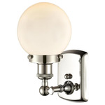 Beacon 916 Wall Sconce - Polished Nickel / Matte White