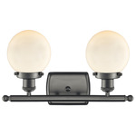 Beacon 916 Bathroom Vanity Light - Oil Rubbed Bronze / Matte White