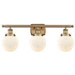 Beacon 916 Bathroom Vanity Light - Brushed Brass / Matte White