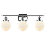 Beacon 916 Bathroom Vanity Light - Polished Chrome / Matte White