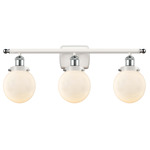 Beacon 916 Bathroom Vanity Light - White / Polished Chrome / Matte White