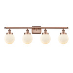 Beacon 916 Bathroom Vanity Light - Antique Copper / Matte White