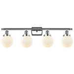 Beacon 916 Bathroom Vanity Light - Polished Chrome / Matte White