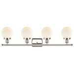 Beacon 916 Bathroom Vanity Light - Polished Nickel / Matte White