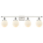 Beacon 916 Bathroom Vanity Light - White / Polished Chrome / Matte White