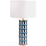 Arcade Table Lamp - Blue Archway / White