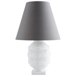 Gala Round Table Lamp - White / Grey