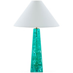 Prisma Table Lamp - Green Crackle / White