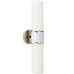 Ripple Wall Sconce - Powder Blue / Polished Nickel / Frosted