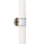 Ripple Wall Sconce - Powder Blue / Polished Nickel / Frosted