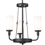 Vetivene Chandelier - Textured Black / Opal