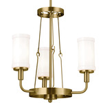 Vetivene Chandelier - Natural Brass / Opal