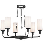 Vetivene Chandelier - Textured Black / Opal