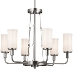 Vetivene Chandelier - Classic Pewter / Opal