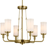 Vetivene Chandelier - Natural Brass / Opal