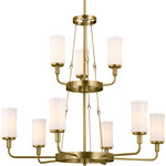 Vetivene Chandelier - Natural Brass / Opal