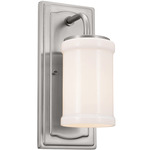 Vetivene Wall Sconce - Classic Pewter / Opal
