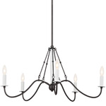 Freesia Chandelier - Anvil Iron