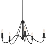 Freesia Chandelier - Textured Black