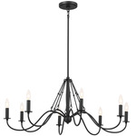 Freesia Chandelier - Textured Black