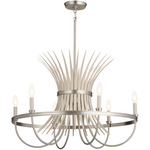 Baile Chandelier - Brushed Nickel / Greige